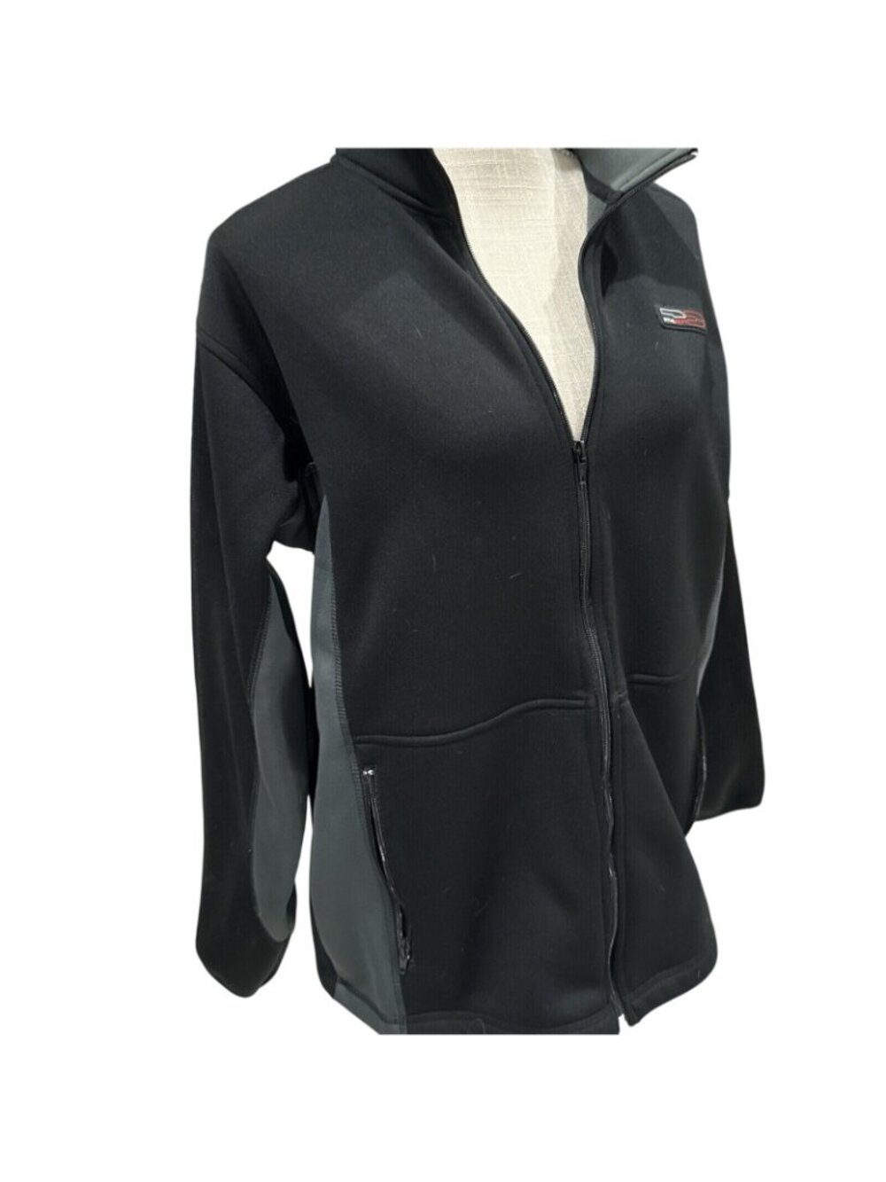 Cherokee Mens Black & Gray Zip-Up Fleece Jacket XL - Picture 3 of 8